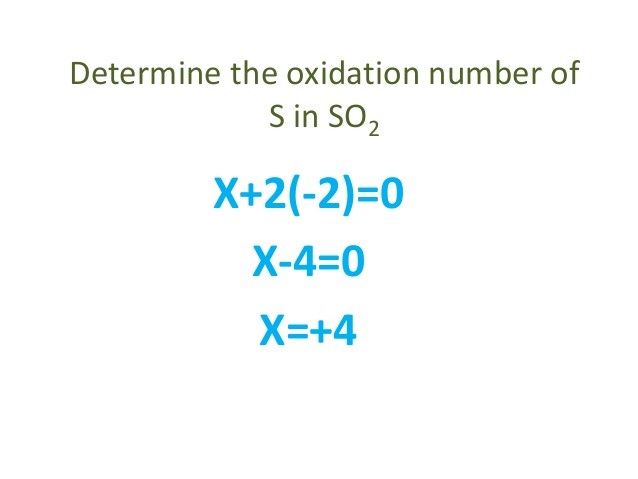 So2'deki S'nin yükseltgenme durumu nedir?