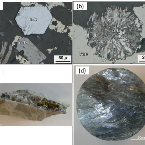 molibdenit minerallerinin optik mikroskopi görüntüsü